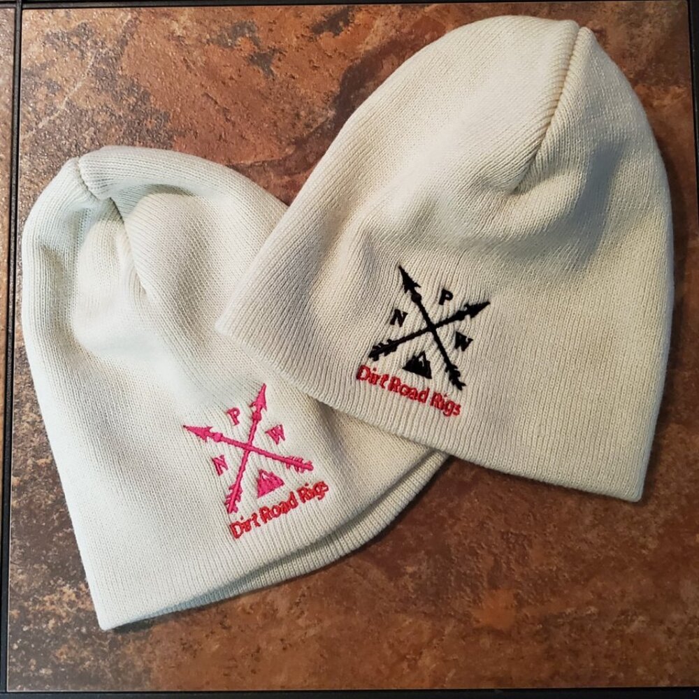 Stone Knit Skull Cap w/ PNW Arrows in brown